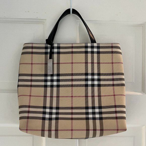 BURBERRY House Check Small Tote - Picture 1 of 7